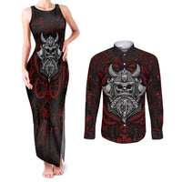 Blood Of Viking Warrior Couples Matching Tank Maxi Dress and Long Sleeve Button Shirts - Wonder Print Shop