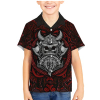 Blood Of Viking Warrior Family Matching Mermaid Dress and Hawaiian Shirt - Wonder Print Shop