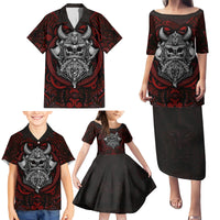 Blood Of Viking Warrior Family Matching Puletasi Dress and Hawaiian Shirt - Wonder Print Shop