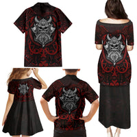Blood Of Viking Warrior Family Matching Puletasi Dress and Hawaiian Shirt - Wonder Print Shop