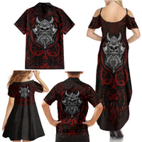 Blood Of Viking Warrior Family Matching Summer Maxi Dress and Hawaiian Shirt - Wonder Print Shop