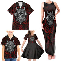 Blood Of Viking Warrior Family Matching Tank Maxi Dress and Hawaiian Shirt - Wonder Print Shop