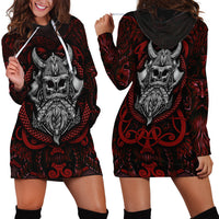 Blood Of Viking Warrior Hoodie Dress - Wonder Print Shop