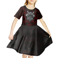 Blood Of Viking Warrior Kid Short Sleeve Dress - Wonder Print Shop