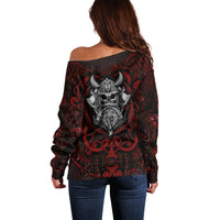 Blood Of Viking Warrior Off Shoulder Sweater - Wonder Print Shop