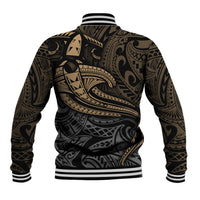 Polynesian Baseball Jacket Hammerhead Shark Tribal Pattern - Wonder Print Shop