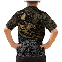Polynesian Family Matching Mermaid Dress and Hawaiian Shirt Hammerhead Shark Tribal Pattern - Wonder Print Shop