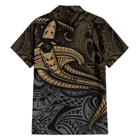 Polynesian Family Matching Puletasi Dress and Hawaiian Shirt Hammerhead Shark Tribal Pattern - Wonder Print Shop
