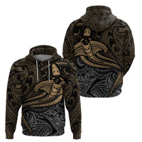 Polynesian Hoodie Hammerhead Shark Tribal Pattern - Wonder Print Shop