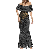 Polynesian Mermaid Dress Hammerhead Shark Tribal Pattern - Wonder Print Shop