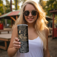 Polynesian Skinny Tumbler Hammerhead Shark Tribal Pattern - Wonder Print Shop