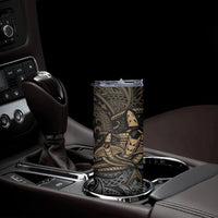 Polynesian Skinny Tumbler Hammerhead Shark Tribal Pattern - Wonder Print Shop