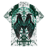 Winged Wisdom Of Viking Family Matching Long Sleeve Bodycon Dress and Hawaiian Shirt Hugin, Munin, and the Vegvisir - Wonder Print Shop
