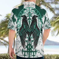 Winged Wisdom Of Viking Hawaiian Shirt Hugin, Munin, and the Vegvisir - Wonder Print Shop