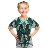 Winged Wisdom Of Viking Kid T Shirt Hugin, Munin, and the Vegvisir - Wonder Print Shop