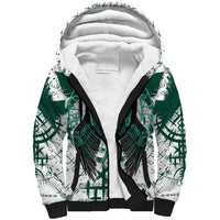 Winged Wisdom Of Viking Sherpa Hoodie Hugin, Munin, and the Vegvisir - Wonder Print Shop