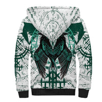 Winged Wisdom Of Viking Sherpa Hoodie Hugin, Munin, and the Vegvisir - Wonder Print Shop