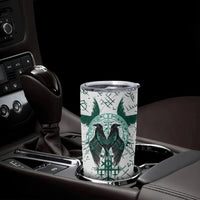 Winged Wisdom Of Viking Tumbler Cup Hugin, Munin, and the Vegvisir - Wonder Print Shop