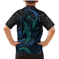 Polynesian Whale Family Matching Mermaid Dress and Hawaiian Shirt - Wonder Print Shop