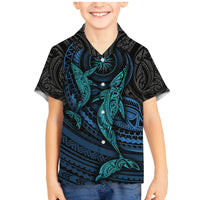 Polynesian Whale Family Matching Mermaid Dress and Hawaiian Shirt - Wonder Print Shop