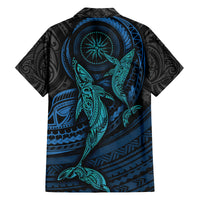 Polynesian Whale Family Matching Puletasi Dress and Hawaiian Shirt - Wonder Print Shop