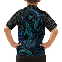 Polynesian Whale Kid Hawaiian Shirt - Wonder Print Shop
