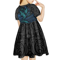 Polynesian Whale Kid Short Sleeve Dress - Wonder Print Shop
