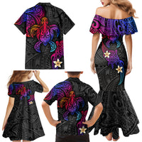 Turtle and Plumeria - Polynesian Family Matching Mermaid Dress and Hawaiian Shirt - Wonder Print Shop