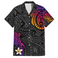 Turtle and Plumeria - Polynesian Family Matching Off Shoulder Maxi Dress and Hawaiian Shirt - Wonder Print Shop