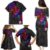 Turtle and Plumeria - Polynesian Family Matching Puletasi Dress and Hawaiian Shirt - Wonder Print Shop