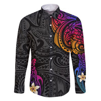 Turtle and Plumeria - Polynesian Family Matching Short Sleeve Bodycon Dress and Hawaiian Shirt - Wonder Print Shop