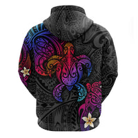 Turtle and Plumeria - Polynesian Hoodie - Wonder Print Shop