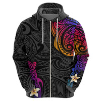 Turtle and Plumeria - Polynesian Hoodie - Wonder Print Shop