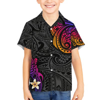 Turtle and Plumeria - Polynesian Kid Hawaiian Shirt - Wonder Print Shop