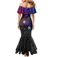 Turtle and Plumeria - Polynesian Mermaid Dress - Wonder Print Shop