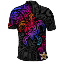Turtle and Plumeria - Polynesian Polo Shirt - Wonder Print Shop