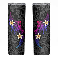 Turtle and Plumeria - Polynesian Skinny Tumbler - Wonder Print Shop