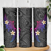 Turtle and Plumeria - Polynesian Skinny Tumbler - Wonder Print Shop