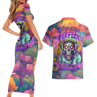 I'm Not Perfect But I'm 100% Me Couples Matching Short Sleeve Bodycon Dress and Hawaiian Shirt - Wonder Print Shop