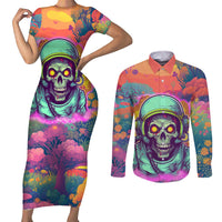 I'm Not Perfect But I'm 100% Me Couples Matching Short Sleeve Bodycon Dress and Long Sleeve Button Shirts - Wonder Print Shop