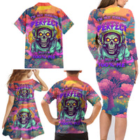 I'm Not Perfect But I'm 100% Me Family Matching Long Sleeve Bodycon Dress and Hawaiian Shirt - Wonder Print Shop