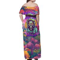 I'm Not Perfect But I'm 100% Me Family Matching Off Shoulder Maxi Dress and Hawaiian Shirt - Wonder Print Shop