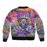 I'm Not Perfect But I'm 100% Me Sleeve Zip Bomber Jacket - Wonder Print Shop