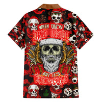 Christmas Skull Family Matching Long Sleeve Bodycon Dress and Hawaiian Shirt When You're Dead Inside But It's Christmas - Wonder Print Shop