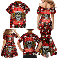 Christmas Skull Family Matching Mermaid Dress and Hawaiian Shirt When You're Dead Inside But It's Christmas - Wonder Print Shop