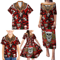 Christmas Skull Family Matching Puletasi Dress and Hawaiian Shirt When You're Dead Inside But It's Christmas - Wonder Print Shop
