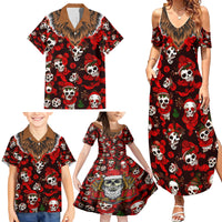 Christmas Skull Family Matching Summer Maxi Dress and Hawaiian Shirt When You're Dead Inside But It's Christmas - Wonder Print Shop