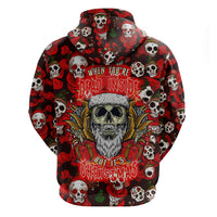 Christmas Skull Hoodie When You're Dead Inside But It's Christmas - Wonder Print Shop