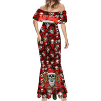 Christmas Skull Mermaid Dress When You're Dead Inside But It's Christmas - Wonder Print Shop