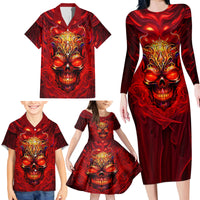 When Is Was Born The Devil Family Matching Long Sleeve Bodycon Dress and Hawaiian Shirt - Wonder Print Shop